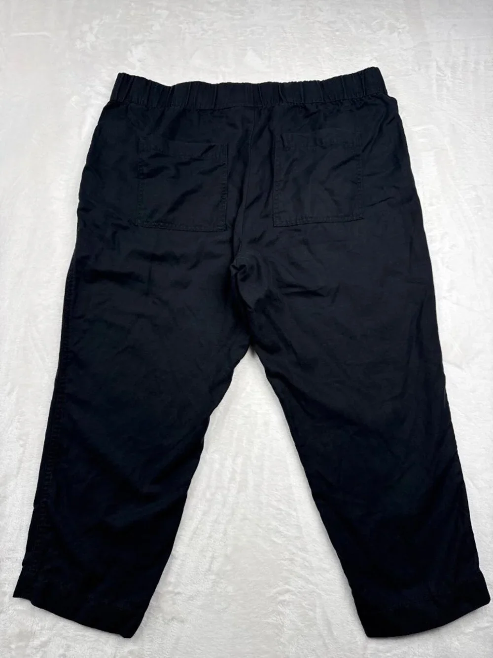 Banana Republic Black Relaxed Fit Linen Blend Drawstring Pants XL